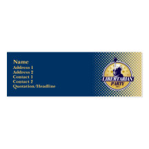 Libertarian Party Skinny Profile Cards Business Card Templates