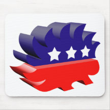 Libertarian porcupine 3D Mousepads
