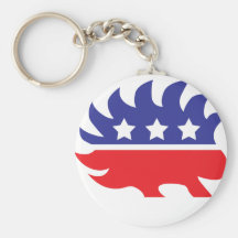libertarian porcupine keychains