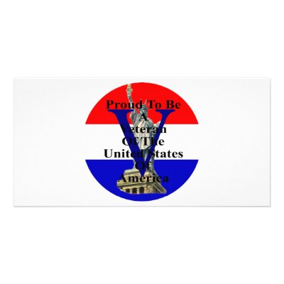 liberty 2 red white and blue photo card by Verdene