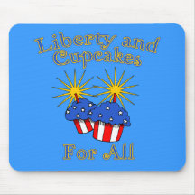 Liberty and Cupcakes for All Products Mousemats