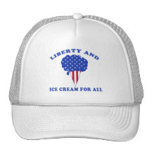 Liberty and Ice Cream for All Products Trucker Hats