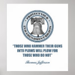 Liberty Bell -Jefferson 2nd Amendment Quote posters
