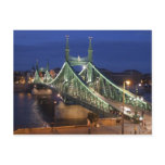 Liberty Bridge by night postcards