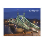 Liberty Bridge by night postcards