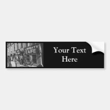 Liberty Cafe Vintage 1939 Restaurant Photo Bumper Sticker