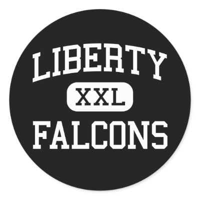 Liberty - Falcons - High School - Hillsboro Oregon Round Stickers by customteamsportswear