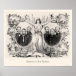 Liberty Honours the Brave by Kimmel & Forster 1865 posters