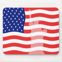 Liberty on Flag Mousepad