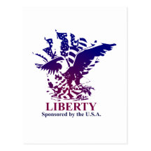 Liberty sponsored by USA Postcards