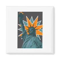liberty star - Customised magnets