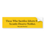 Liberty vs Security Bumper Sticker