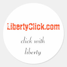 LibertyClick.com - Click With Liberty Round Sticker