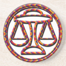 Libra Astrology Sign - Zodiac Beverage Coasters