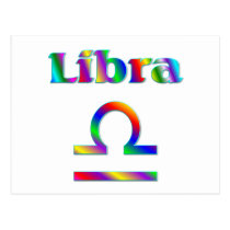 Libra Rainbow postcards