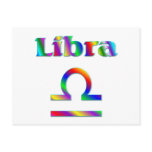 Libra Rainbow postcards