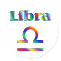 Libra Rainbow stickers