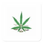 Libra scales of justice cannabis leaf by Valxart Stickers