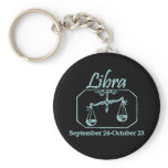 Libra Teal keychains