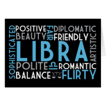 Libra Word Collage Card