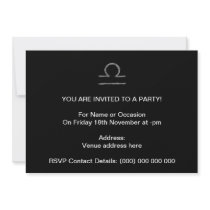 Libra. Zodiac Astrological Sign. Personalised Announcement