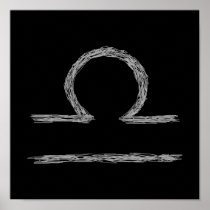 Libra. Zodiac Astrological Sign. Poster