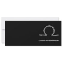 Libra. Zodiac Astrological Sign. Personalised Rack Card