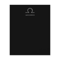 Libra. Zodiac Astrology Sign. Black. Flyer Design