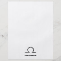 Libra. Zodiac Astrology Sign. Black. Flyers