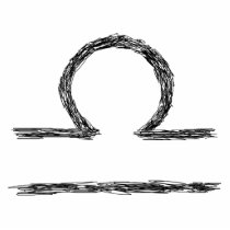 Libra. Zodiac Astrology Sign. Black. Photo Cut Outs