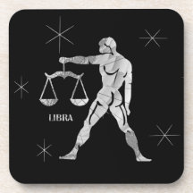 Libra  Zodiac  Man with Scales Celestial Coasters