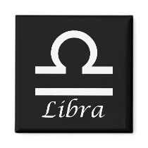'Libra' Zodiac Sign Refrigerator Magnet
