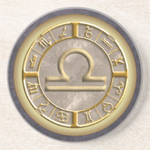 Libra Zodiac Sign Sandstone Coaster