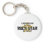 Librarian Rock Star by Night keychains