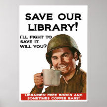 Libraries and coffee bars poster