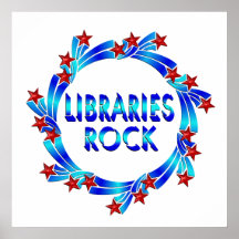 Libraries Rock Fun Poster