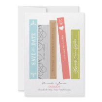 Library Book Save the Date Personalized Announcement