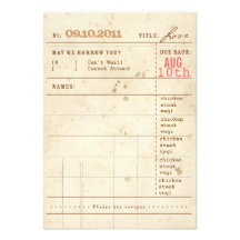 Library Card RSVP Personalized Invitation