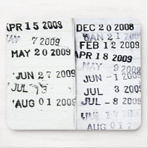 Library Date Stamp Mousepad