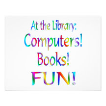 Library Fun Personalised Invitation