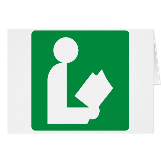 Library Highway Sign Greeting Card