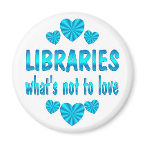 LIBRARY LOVE REFRIGERATOR MAGNETS