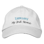 Library My 2nd Home embroidered hats