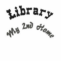 Library My 2nd Home Embroidered Polo Shirt