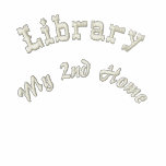 Library My 2nd Home embroidered shirts