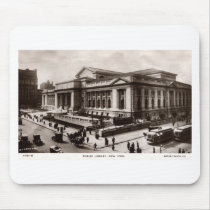 Library, New York City c1910 Vintage Mouse Pads