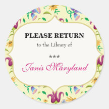 Library Sticker / Ex Libris Name Label