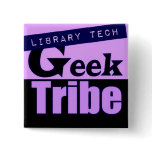 Library Tech Geek Tribe buttons
