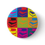 Library Work Pop Art Pinback Button
