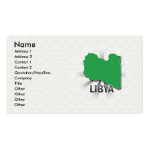 Libya Flag Map 2.0 Business Card